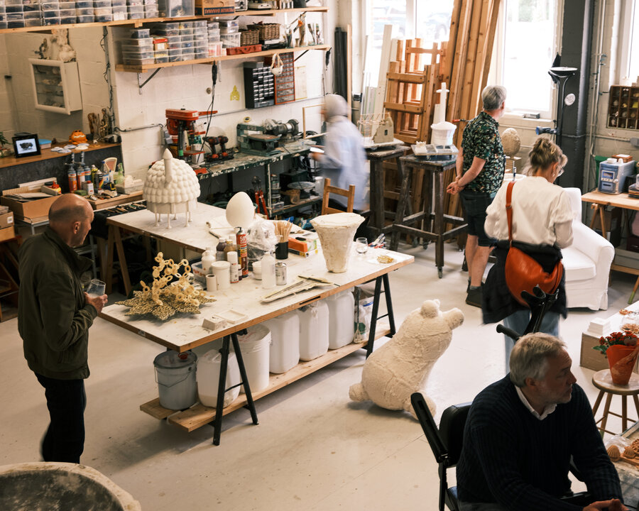 The atelier of Nel Bonte during Atelier in beeld 2025. Photographer: Josefien Tondeleir
