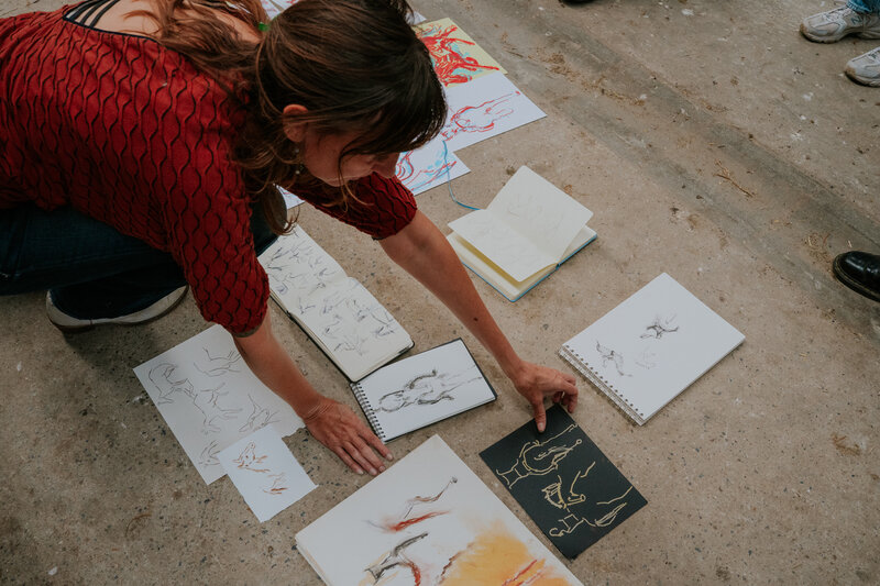 Sabien Clement tijdens Veldwerk